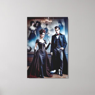 Gorgeus Victorian Vampires Canvas Print