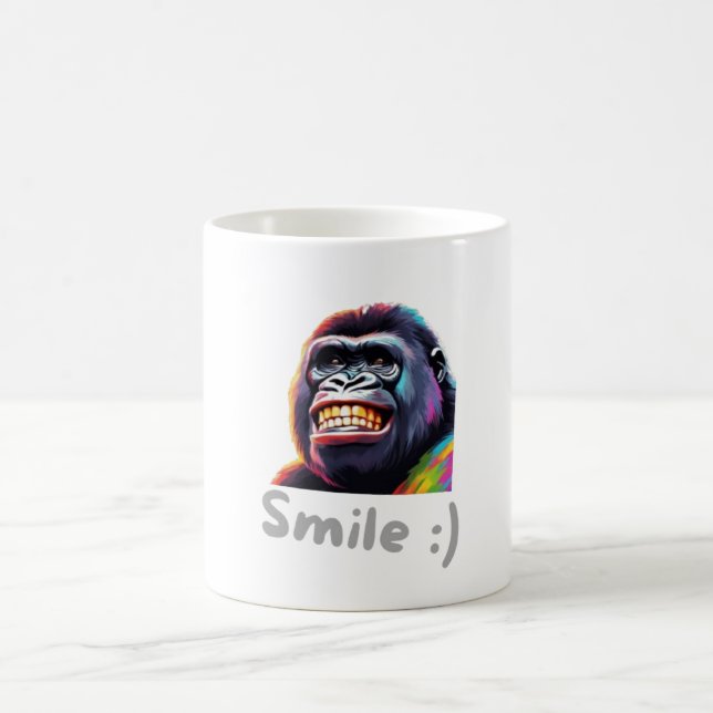 Gorila smiling coffee mug (Center)