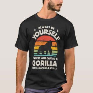 Gorilla Always Be Yourself Retro Vintage 70s Men W T-Shirt