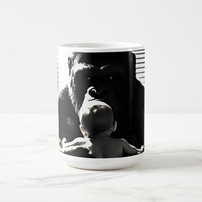 Gorilla and Baby  Coffee Mug (Center)