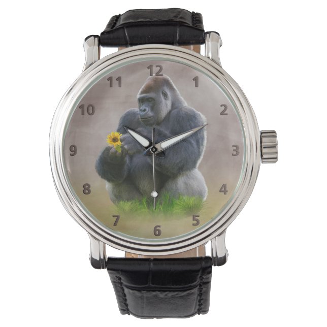 Gorilla and Yellow Daisy Watch (Front)