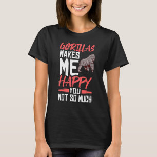 Gorilla Animal Quote Monkey Habitat Silverback Wes T-Shirt