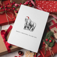 Gorilla Ape Funny Saying Santa Claus Christmas