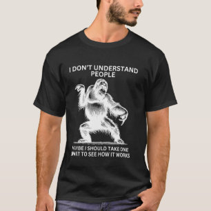 Gorilla Ape Misunderstood Funny Sarcastic Yeti T-Shirt