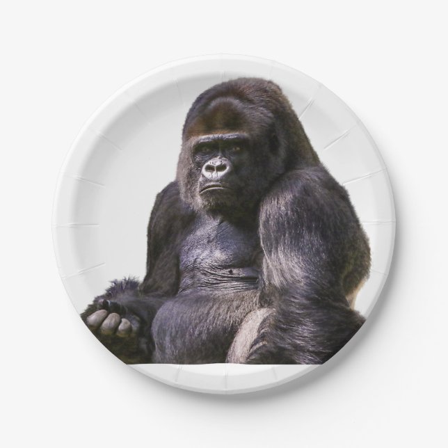 Gorilla Ape Monkey Paper Plate (Front)