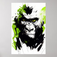 Gorilla Ape Wild Nature Free Spirit Art Painting