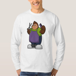 Gorilla as Hairdresser with Scissors & Comb T-Shirt
