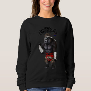 Gorilla As Muay Thai Kick Boxing Champion 1 Sweatshirt