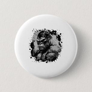 Gorilla Beast Muscles Workout Bodybuilding Boxing 6 Cm Round Badge