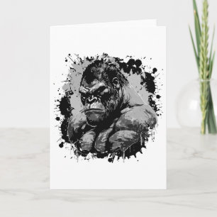Gorilla Beast Muscles Workout Bodybuilding Boxing Card