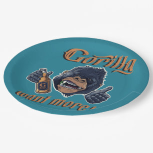 Gorilla Beer Paper Plate