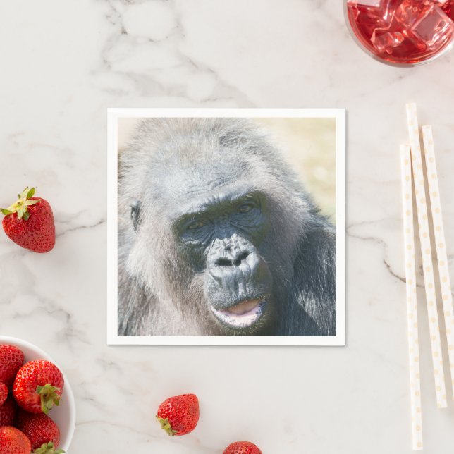 Gorilla Biddy’s Silver Glow in the Sun Napkin (Insitu)