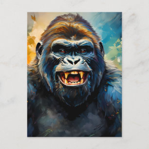  Gorilla big Smile  Postcard