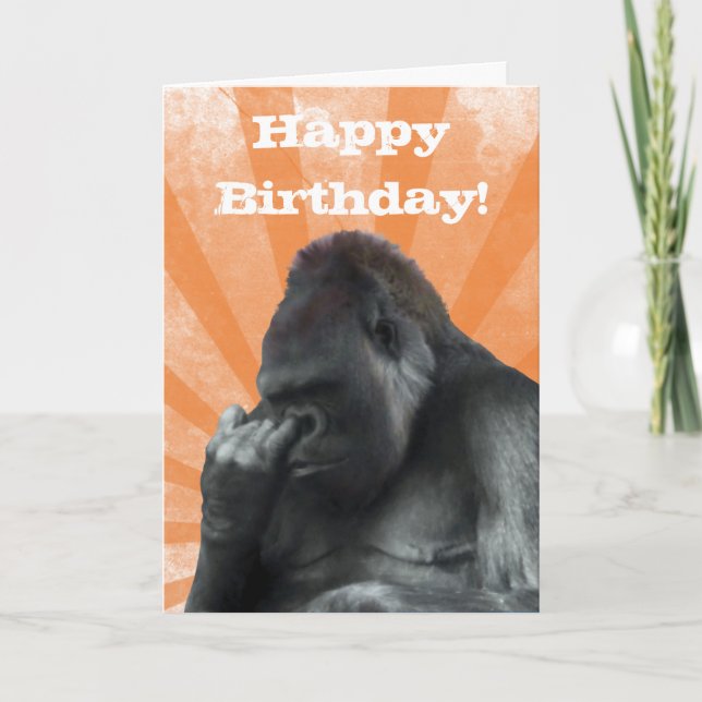 Gorilla Birthday Card (Front)