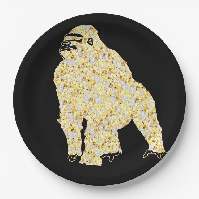 GORILLA BLING PAPER PLATE (Front)