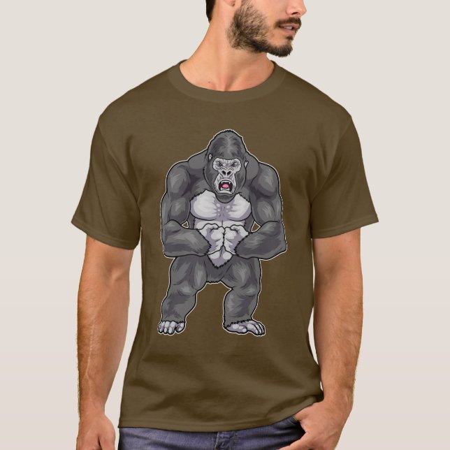 Gorilla Bodybuilder Bodybuilding T-Shirt (Front)