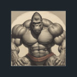 Gorilla Bodybuilder Pop Art Cartoon Drawing<br><div class="desc">Digital Computer Animal Art - College Pop Art - Wild Animal Computer Images</div>