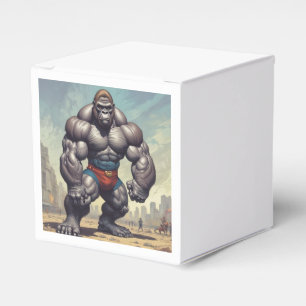 Gorilla Bodybuilder Pop Art Cartoon Drawing Favour Box