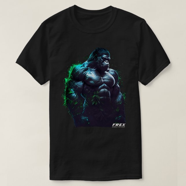Gorilla Bodybuilding Fitness Gym Wear T-Shirt (Design Front)