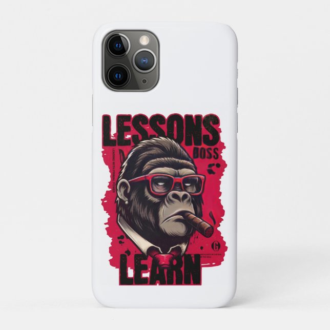 Gorilla Boss Lessons Learn iPhone Case  (Back)
