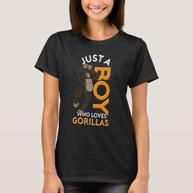 Gorilla  Boys Ape Monkey  Animal  Gorilla T-Shirt (Front)