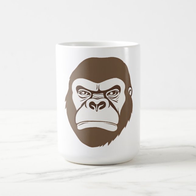 Gorilla Cartoon Drawing Coffee Mug (Center)