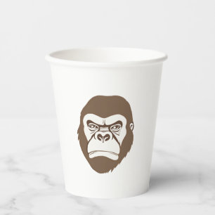 Gorilla Cartoon Drawing Paper Cups