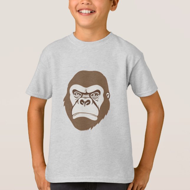 Gorilla Cartoon Drawing T-Shirt (Front)