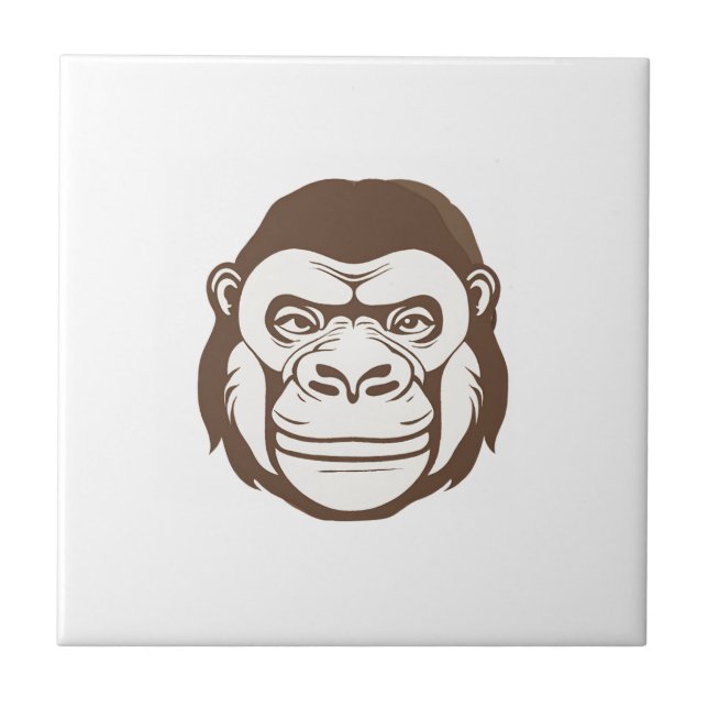 Gorilla Cartoon Drawing Tile (Front)