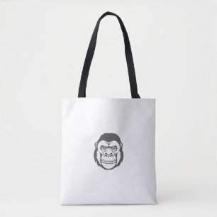 Gorilla Cartoon Drawing Tote Bag