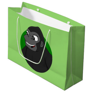 Gorilla Cartoon Large Gift Bag