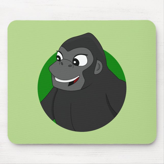 Gorilla Cartoon Mouse Pad (Front)