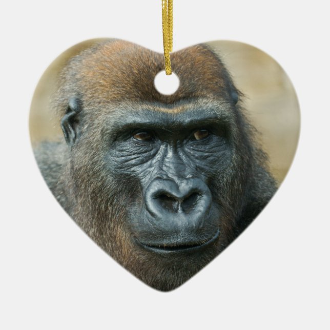 Gorilla Ceramic Tree Decoration (Front)