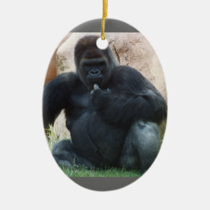 Gorilla Ceramic Tree Decoration