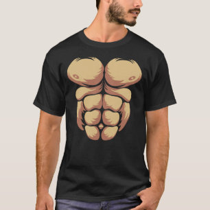 Gorilla Chest Muscles Abs Body Animal Belly Fancy  T-Shirt