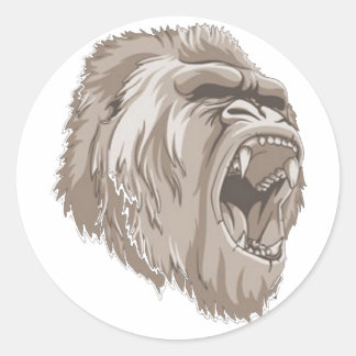 gorilla classic round sticker
