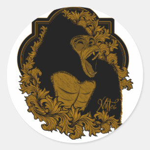 Gorilla Classic Round Sticker