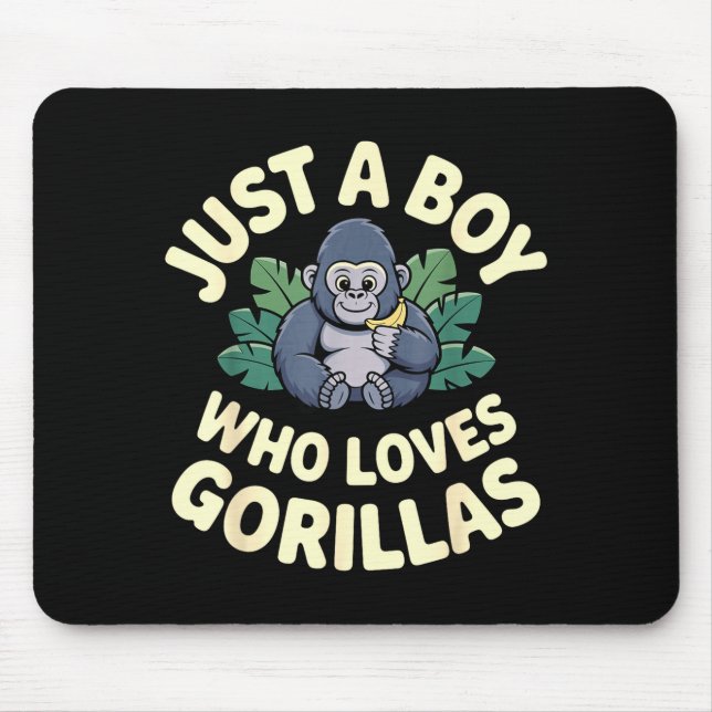 Gorilla Costume For Boys Men Kid Animal Lover Monk Mouse Pad (Front)