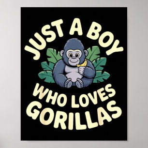 Gorilla Costume For Boys Men Kid Animal Lover Monk Poster