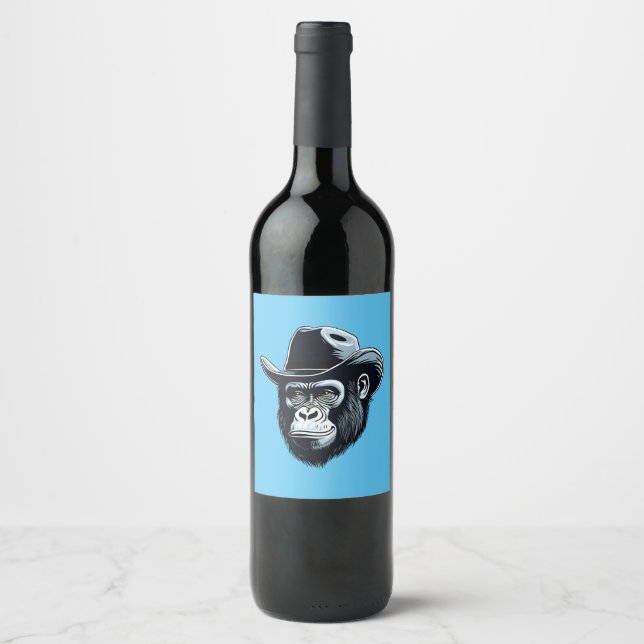 Gorilla Cowboy Wine Label (Front)