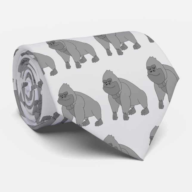 Gorilla Design Tie (Rolled)
