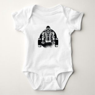 Gorilla Dumbbell Baby Bodysuit