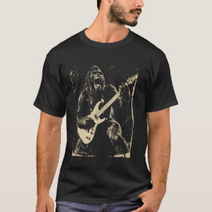 Gorilla Electric Guitar Grunge Rock Music Heavy Me T-Shirt
