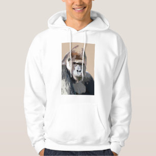 Gorilla Face Hoodie - Gorillas Shirts Animals