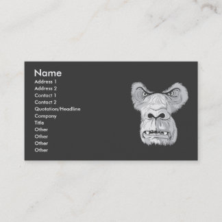 gorilla face vector business card