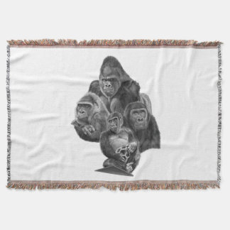 Gorilla Family Blanket ゴリラ家族のブランケット (GorillaLife)
