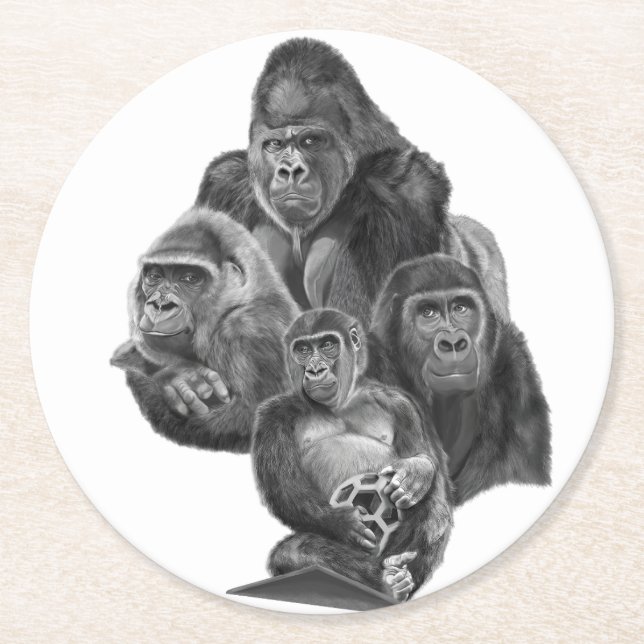 Gorilla Family coaster. Gorilla Family Coaster Gor (Front)