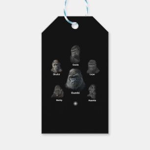 Gorilla Family Gift Tags