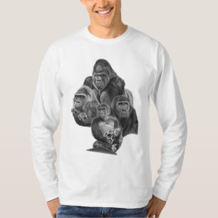 Gorilla Family LongShirt (ゴリラ家族のロングシャツ GorillaLife T-Shirt