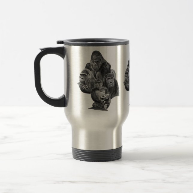 Gorilla Family Mug (ゴリラ家族のマグカップ）Gorilla Life (Left)